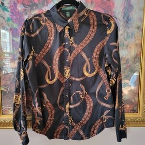 Vintage Old Money Ralph Lauren Equestrian Blouse